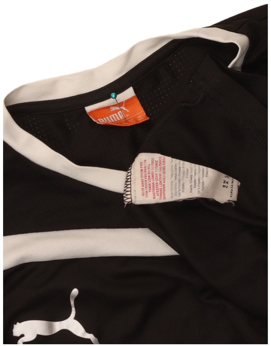 Camiseta masculina Puma Top 2XL preto colorblock poliéster