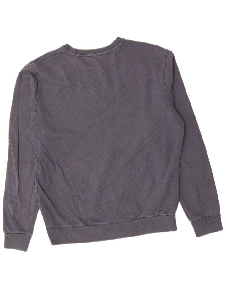 REISS Mens Sweatshirt Jumper Large Navy Blue Cotton