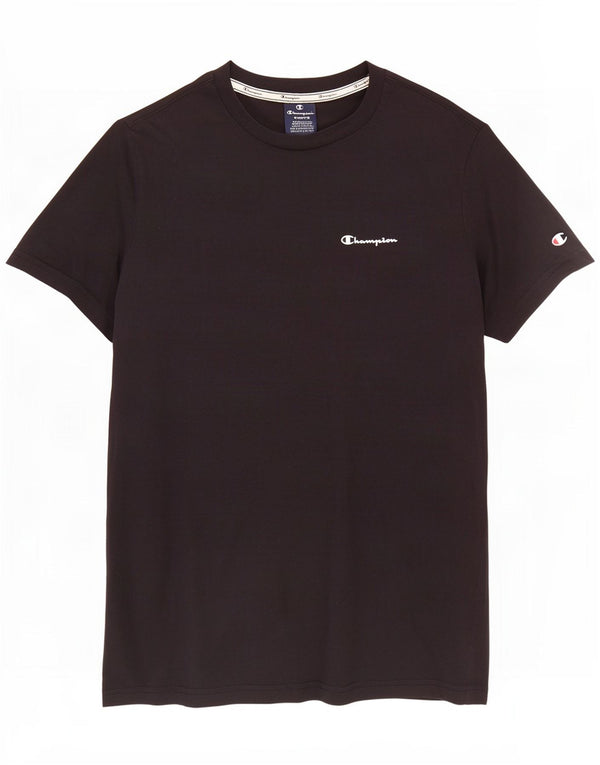 Camiseta masculina Champion pequena de algodão preto