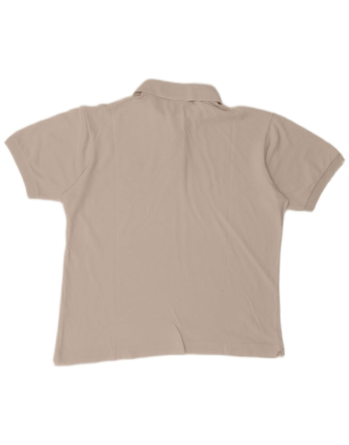 Camisa polo masculina Lacoste tamanho 4 médio algodão branco