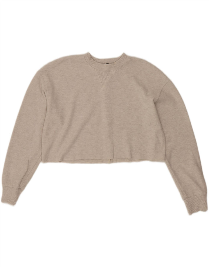 Blusa feminina Zara Top UK 14 Médio Bege