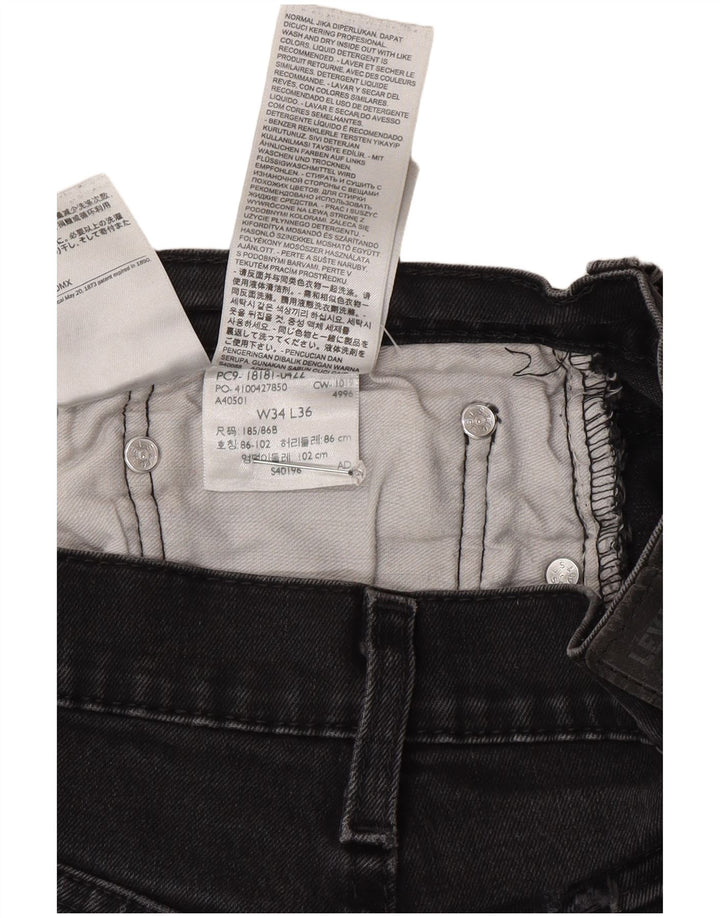 Calça jeans masculina Levi's 541 Straight W34 L36 cinza algodão
