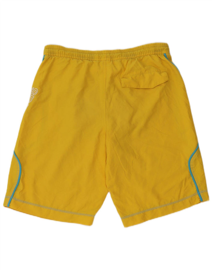 Shorts de natação masculinos ADIDAS em poliéster amarelo médio