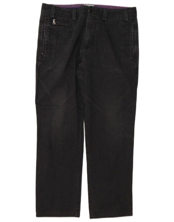 Avirex Mens Straight Jeans IT 54 2XL W38 L30 Grey Cotton
