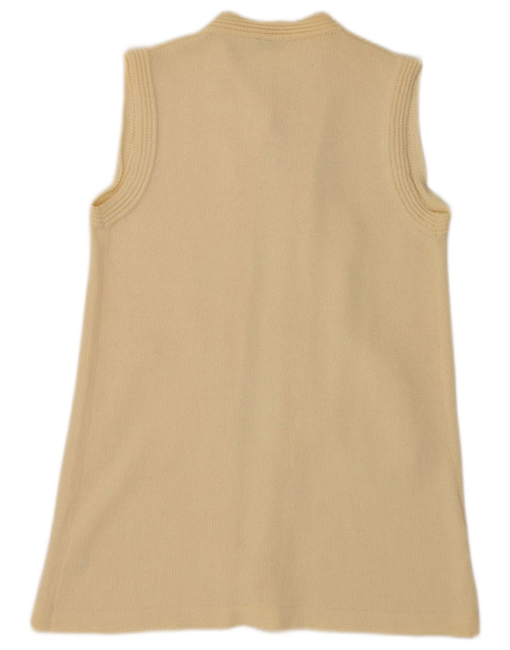 Suéter cardigã feminino Les Copains Longline UK 10 pequeno off white