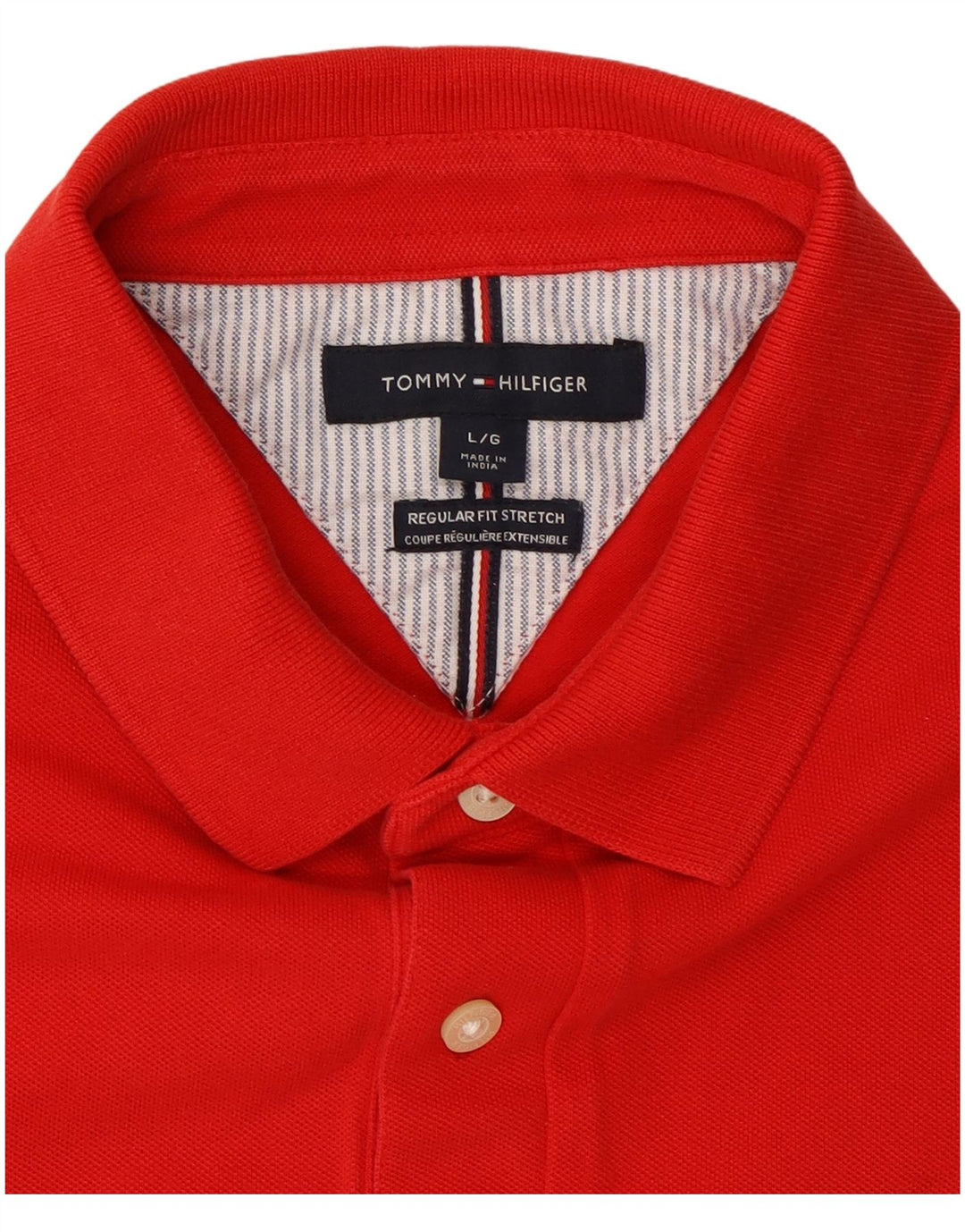 Camisa polo masculina Tommy Hilfiger Regular Fit grande algodão vermelho