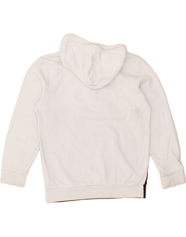 CHAMPION Boys Hoodie Jumper 9-10 Years Medium White Colourblock Cotton Vintage Champion and Second-Hand Champion from Messina Hembry 