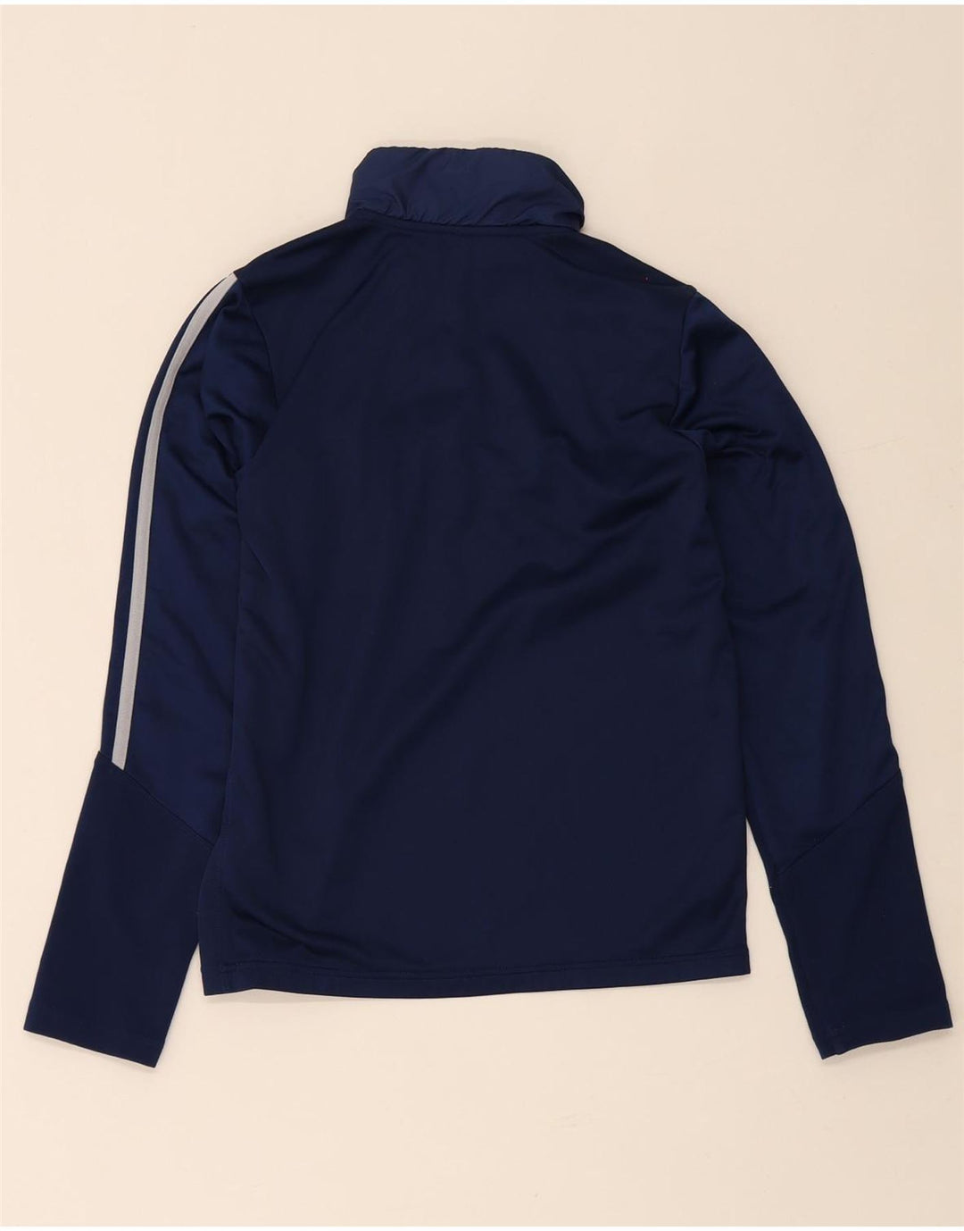 Adidas Meninos Aeroready Zip Neck Pullover Treino Top 13-14 Anos Azul Marinho