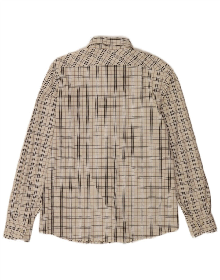 Camisa masculina Gas média xadrez branca