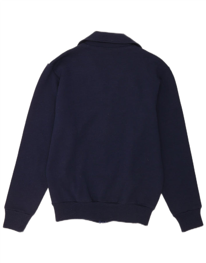 Jaqueta superior de agasalho masculino vintage IT 48 bloco colorido azul marinho médio