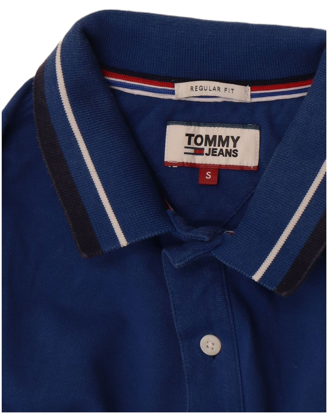 Camisa polo masculina Tommy Hilfiger Regular Fit pequena azul