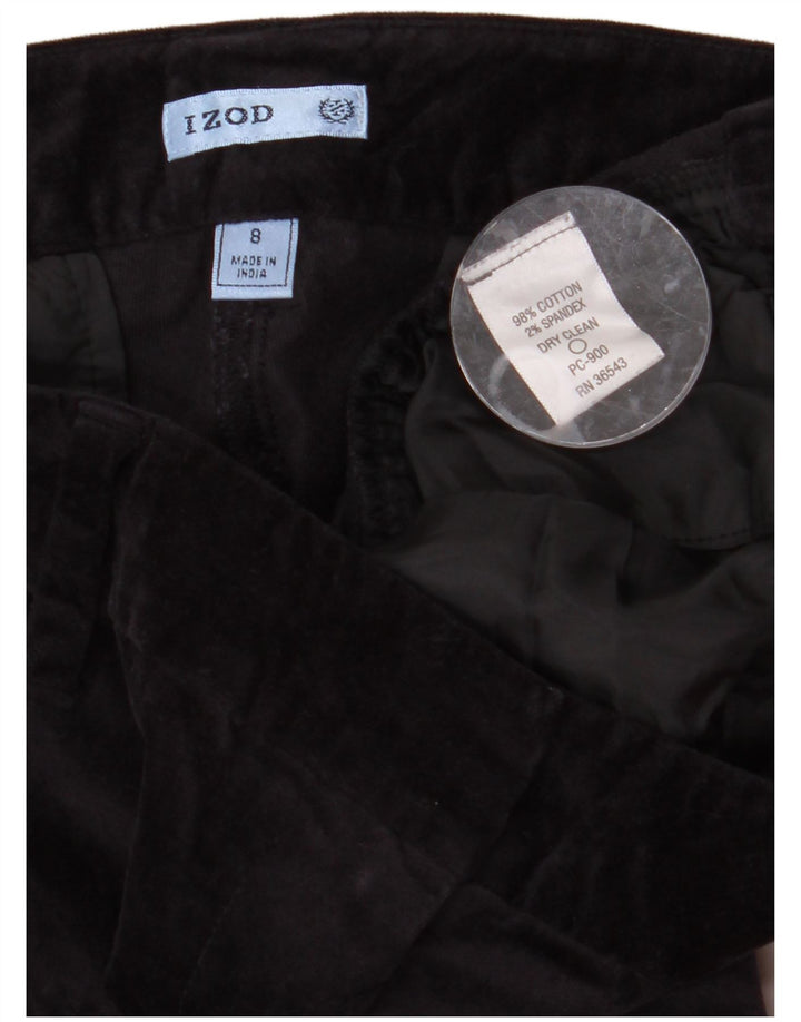Calça feminina IZOD Bootcut Velvet Chino US 8 Médio W32 L31 Azul marinho