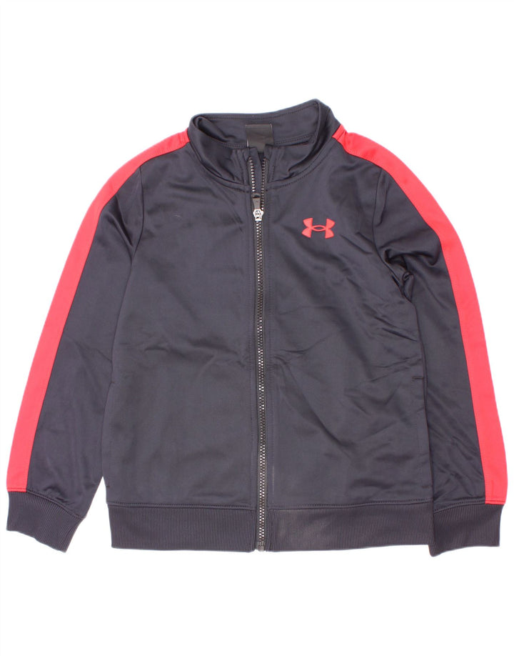Jaqueta Under Armour Boys Tracksuit Top 6-7 anos Azul marinho Colorblock