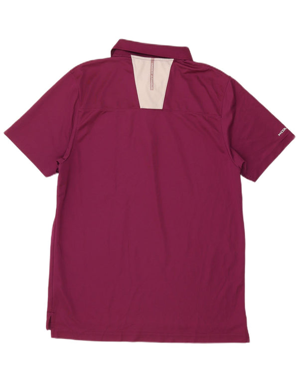 Camisa polo masculina Under Armour Heat Gear grande bloco colorido roxo
