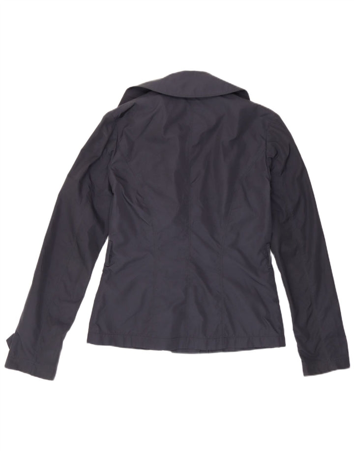 Casaco impermeável curto feminino Refrigiwear UK 14 poliéster azul marinho médio