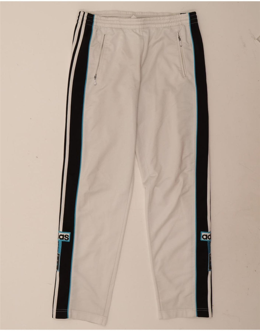 Calça de treino masculina Adidas Graphic, médio, branco, colorido, poliéster