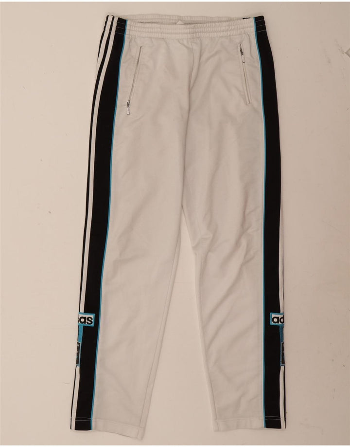 Calça de treino masculina Adidas Graphic, médio, branco, colorido, poliéster