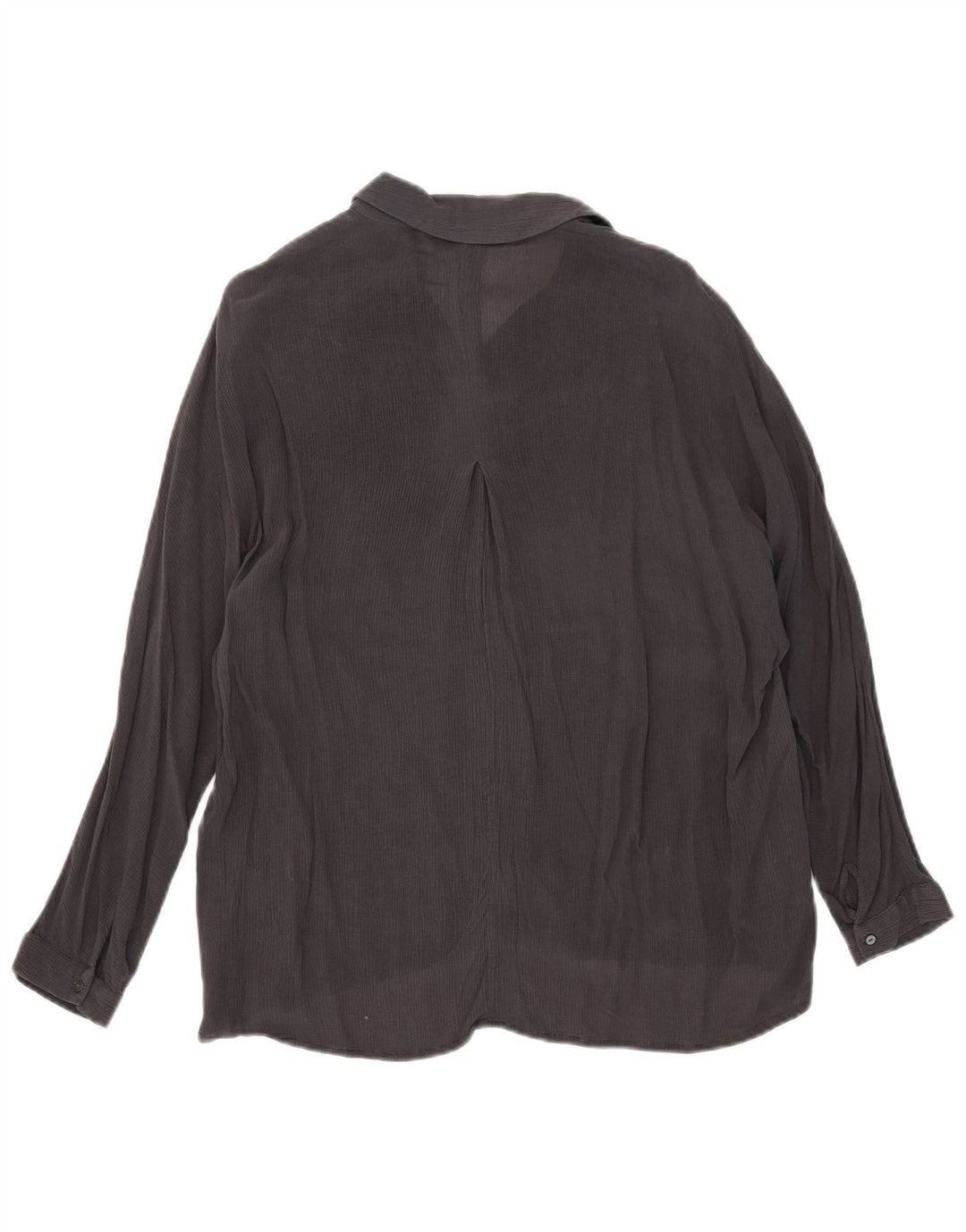 Zara blusa feminina manga 3/4 Reino Unido 14 cinza médio