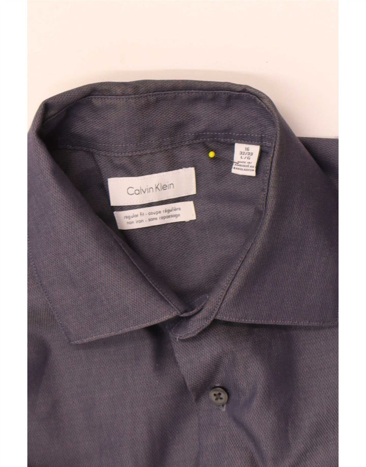 Camisa masculina Calvin Klein Regular Fit tamanho 16 grande cinza