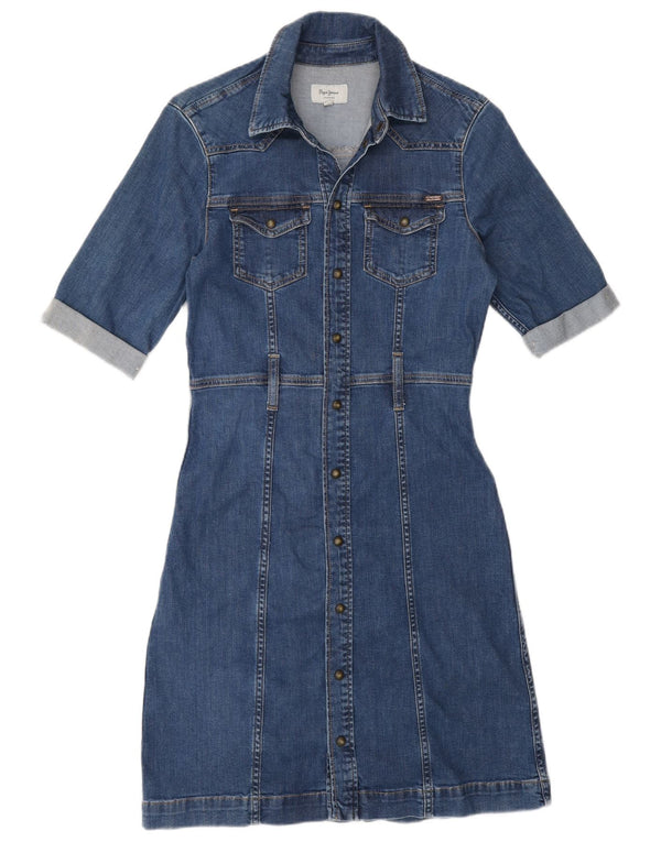 Vestido jeans feminino PEPE Jeans UK 10 algodão azul pequeno