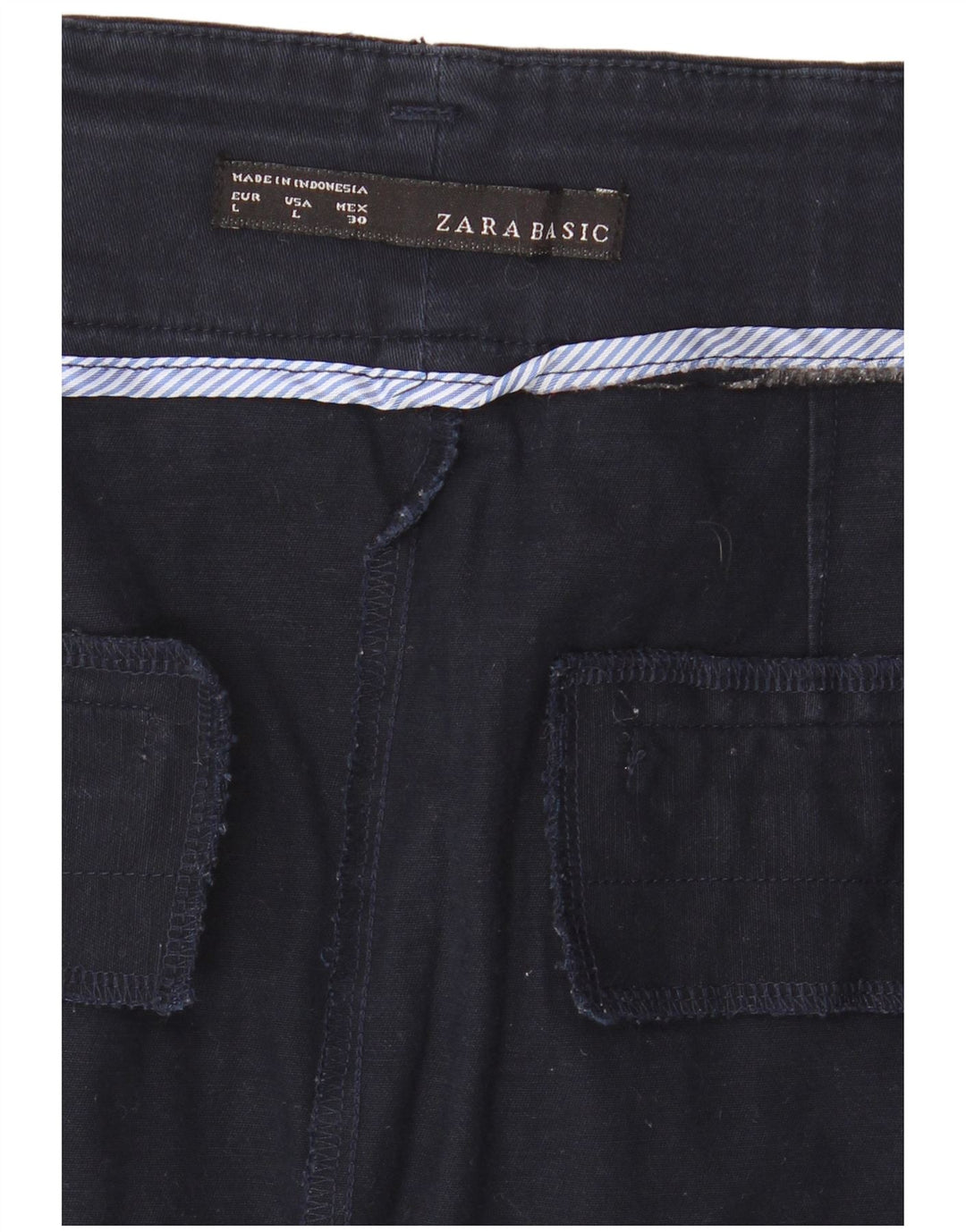 Saia lápis feminina Zara grande W30 azul marinho