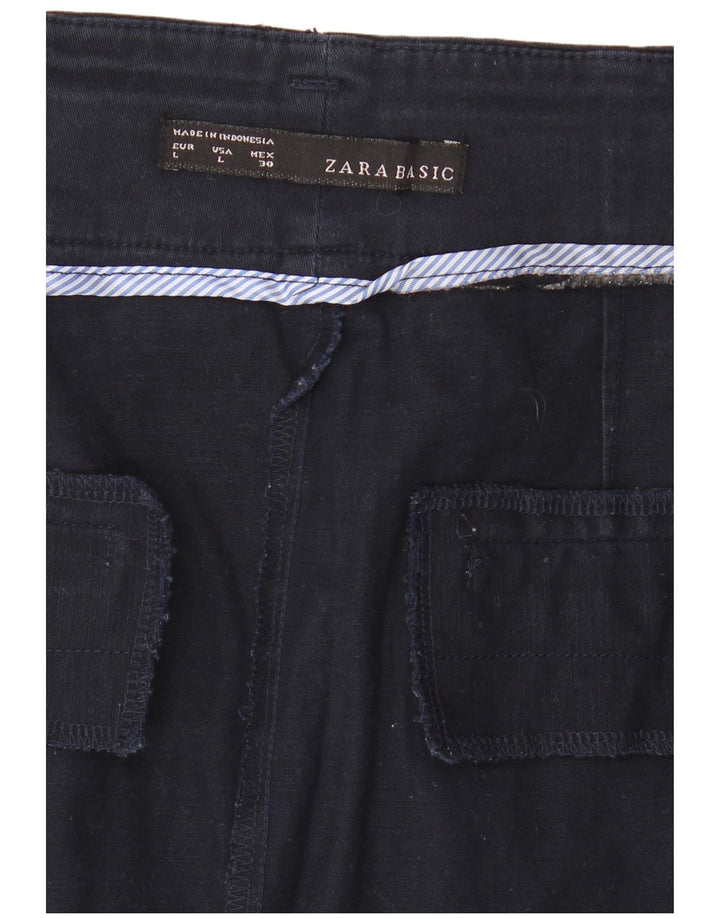 Saia lápis feminina Zara grande W30 azul marinho