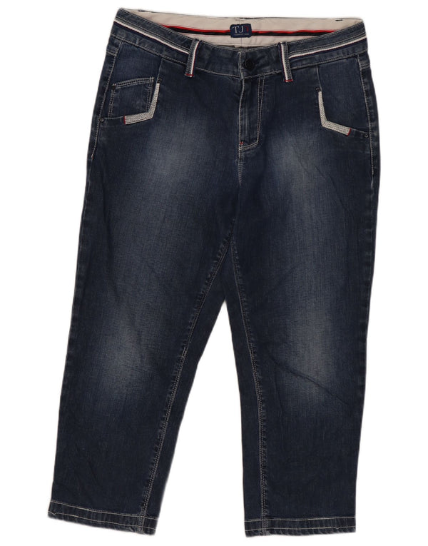 Jeans Capri feminino TRUSSARDI W30 L21 algodão azul marinho