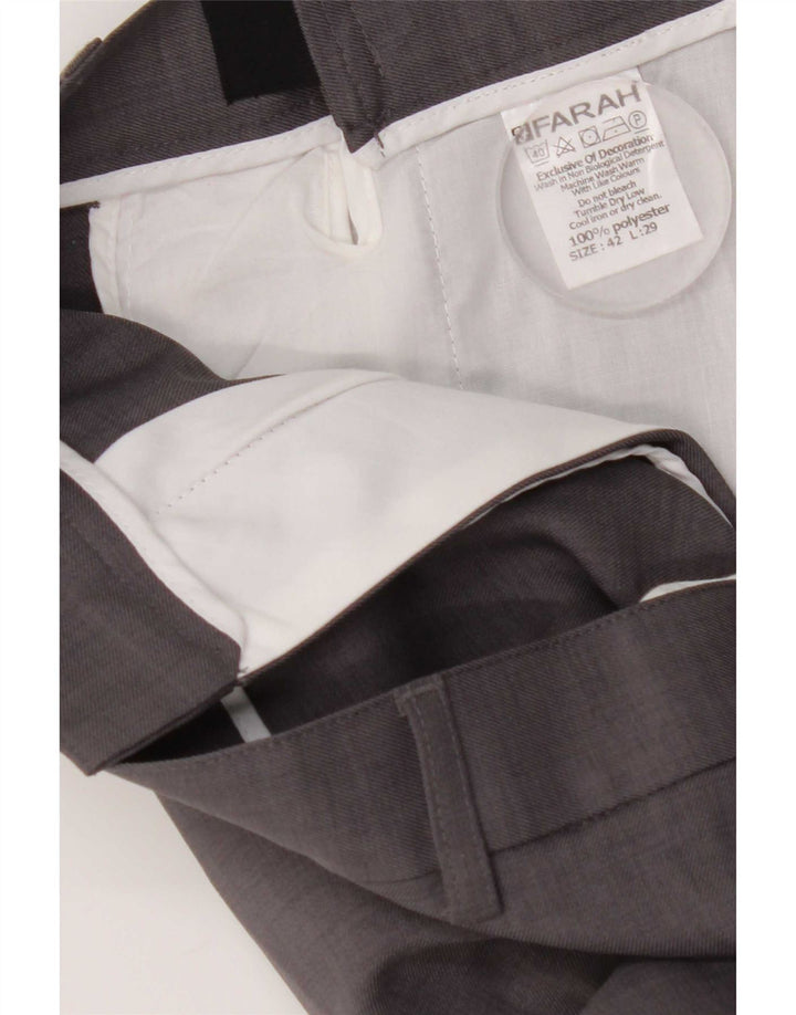 Farah Calça Chino Masculina Reta W42 L29 Poliéster Cinza