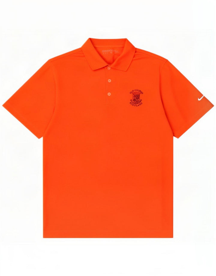 Camisa polo masculina Nike poliéster laranja médio
