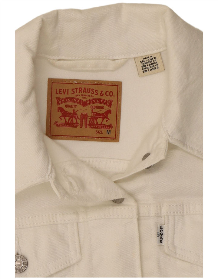 Jaqueta jeans feminina Levi's UK 14 médio branco