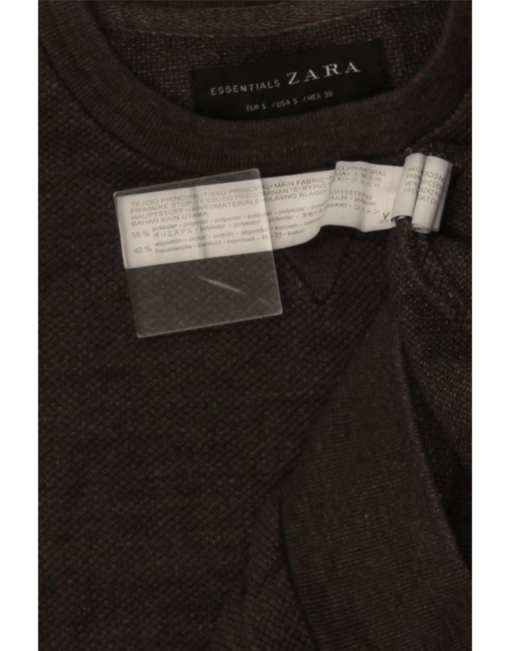 ZARA moletom masculino jumper pequeno cinza algodão
