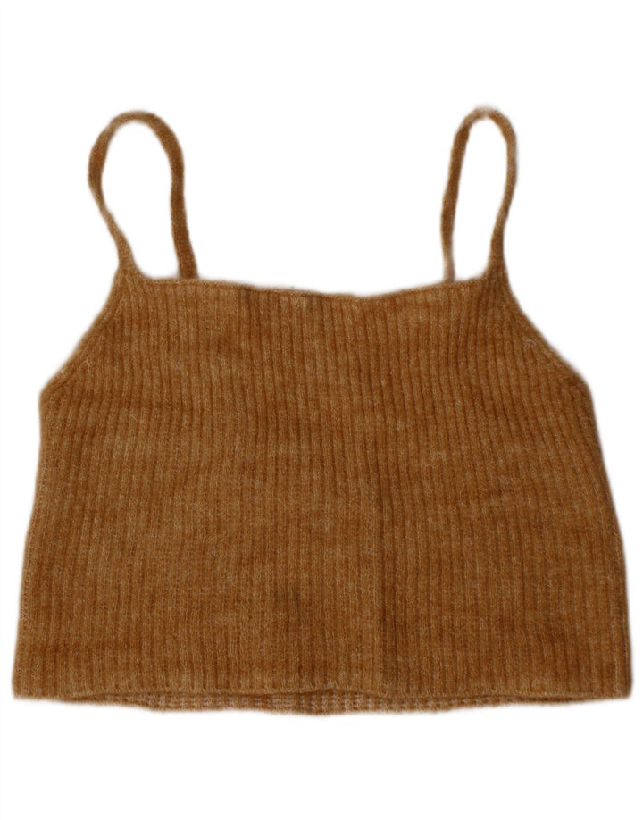 BILLABONG Womens Crop Cami Top UK 8 Pequeno Bege