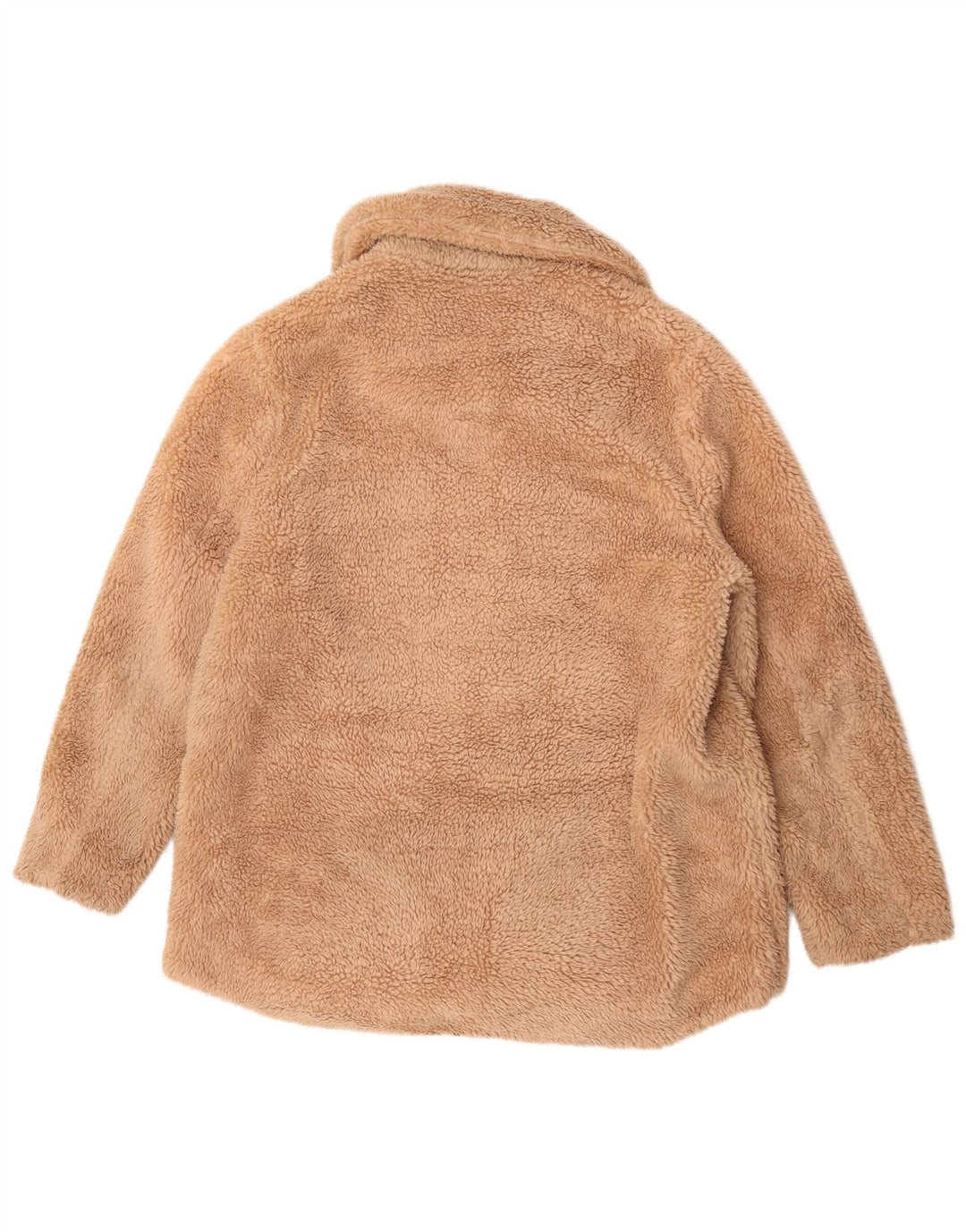 Jaqueta feminina Marks & Spencer Teddy Bear Fleece Reino Unido 14 grande poliéster bege