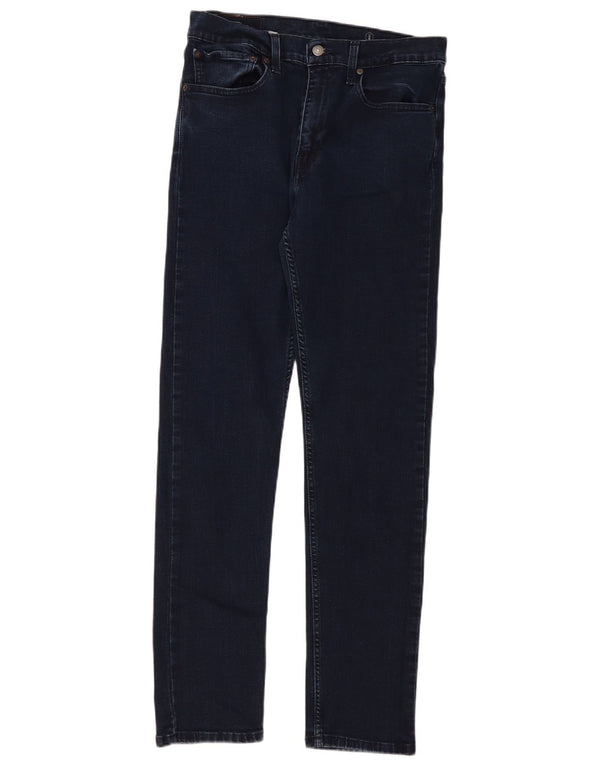 Levi's Masculino 502 Tapered Jeans W34 L34 Azul Marinho Algodão