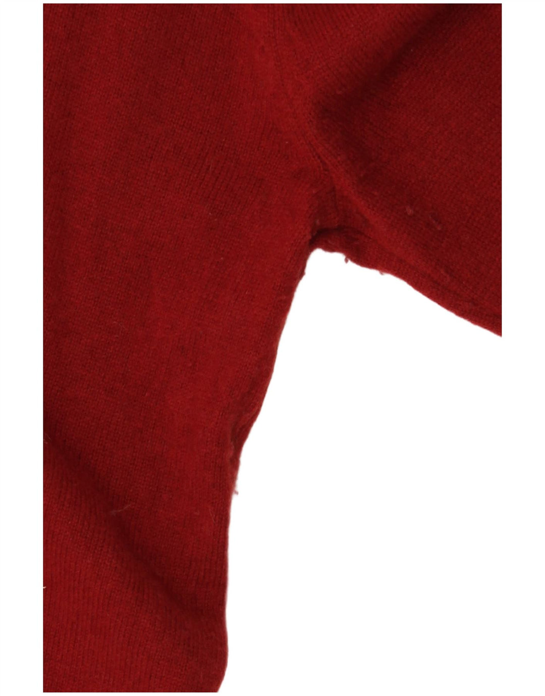 Suéter feminino MASSIMO DUTTI com decote em V Reino Unido 14 grande lã vermelha