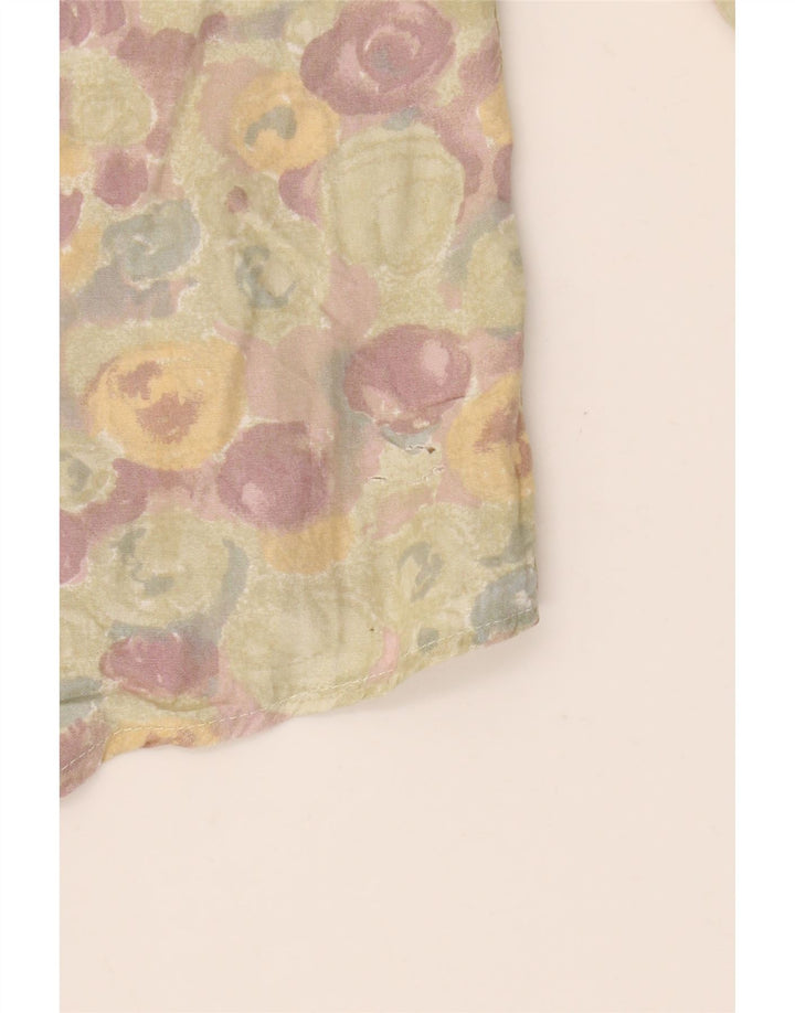 Camisa masculina VINTAGE grande floral multicolorida