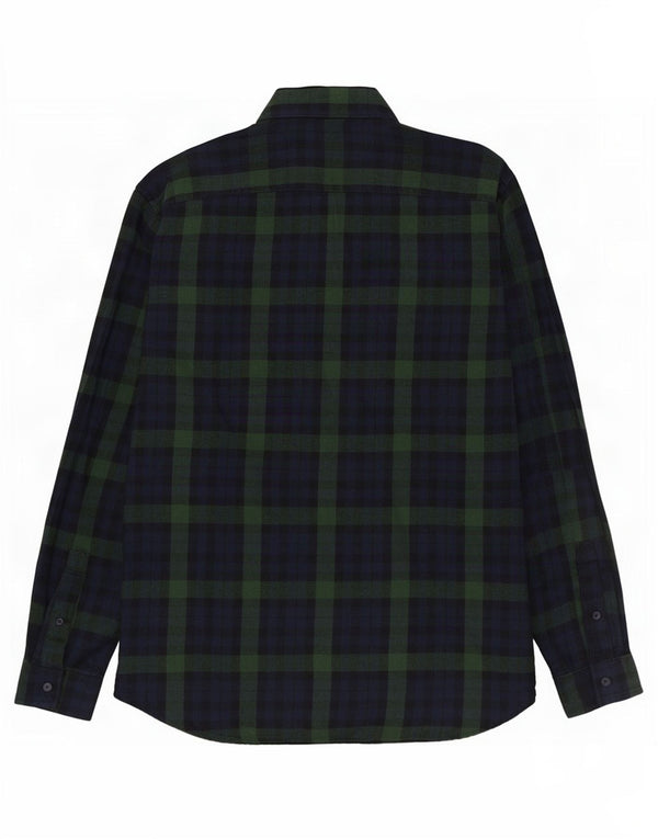 Camisa masculina de flanela Jack Wills médio algodão xadrez azul marinho