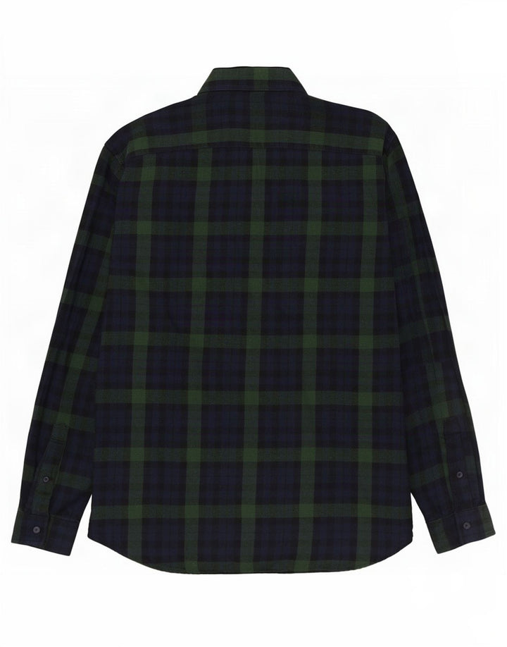 Camisa masculina de flanela Jack Wills médio algodão xadrez azul marinho