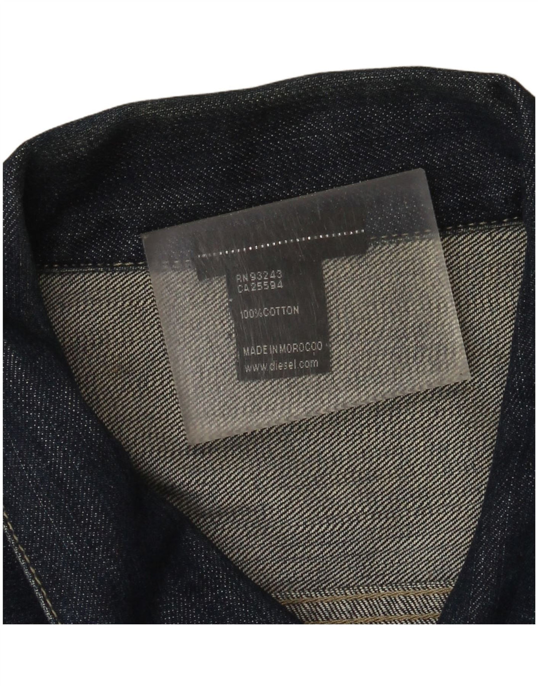 Jaqueta jeans masculina Diesel UK 44 2XL algodão azul marinho
