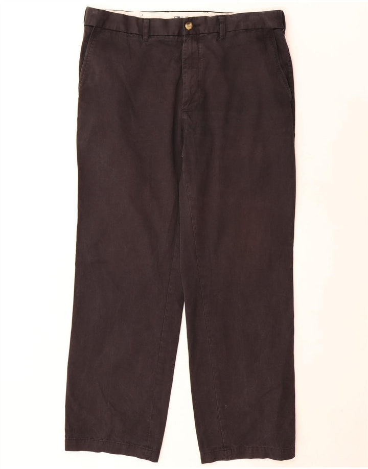 Calça chino reta masculina Marks & Spencer Blue Harbor W36 L31 preta