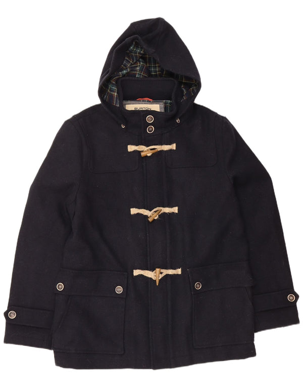 Jaqueta masculina com capuz BURTON UK 40 grande lã azul marinho