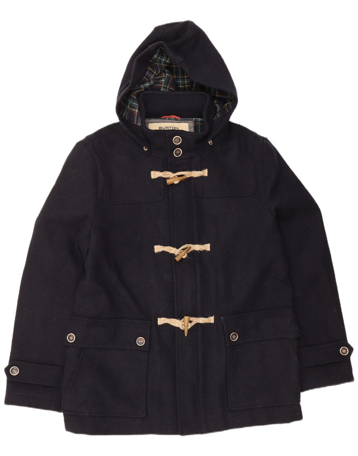 Jaqueta masculina com capuz BURTON UK 40 grande lã azul marinho