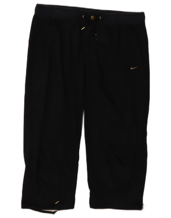 Calça capri feminina Nike UK 12 médio W32 L20 algodão preto