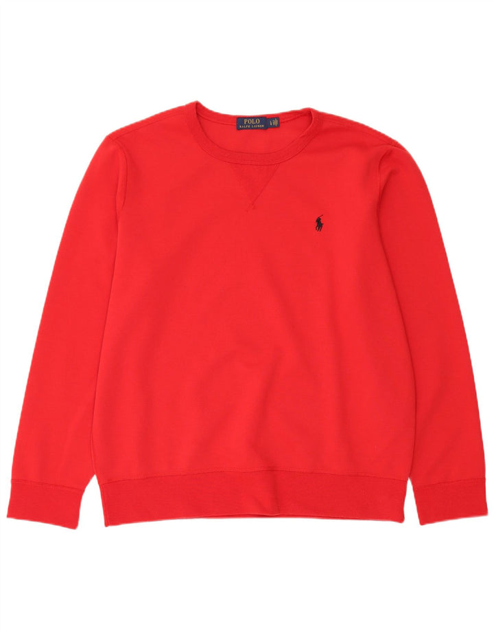 Polo Ralph Lauren moletom masculino jumper grande poliéster vermelho