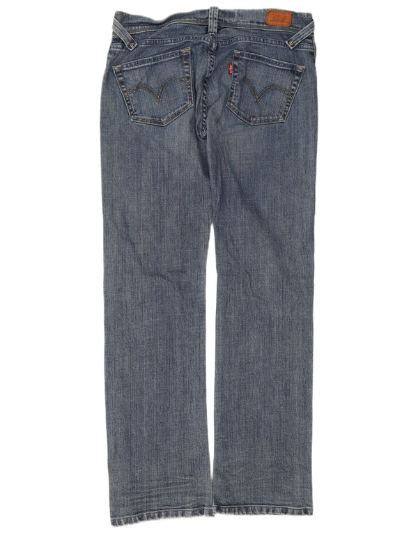 Calça jeans feminina Levi's 504 Straight W29 L32 azul algodão
