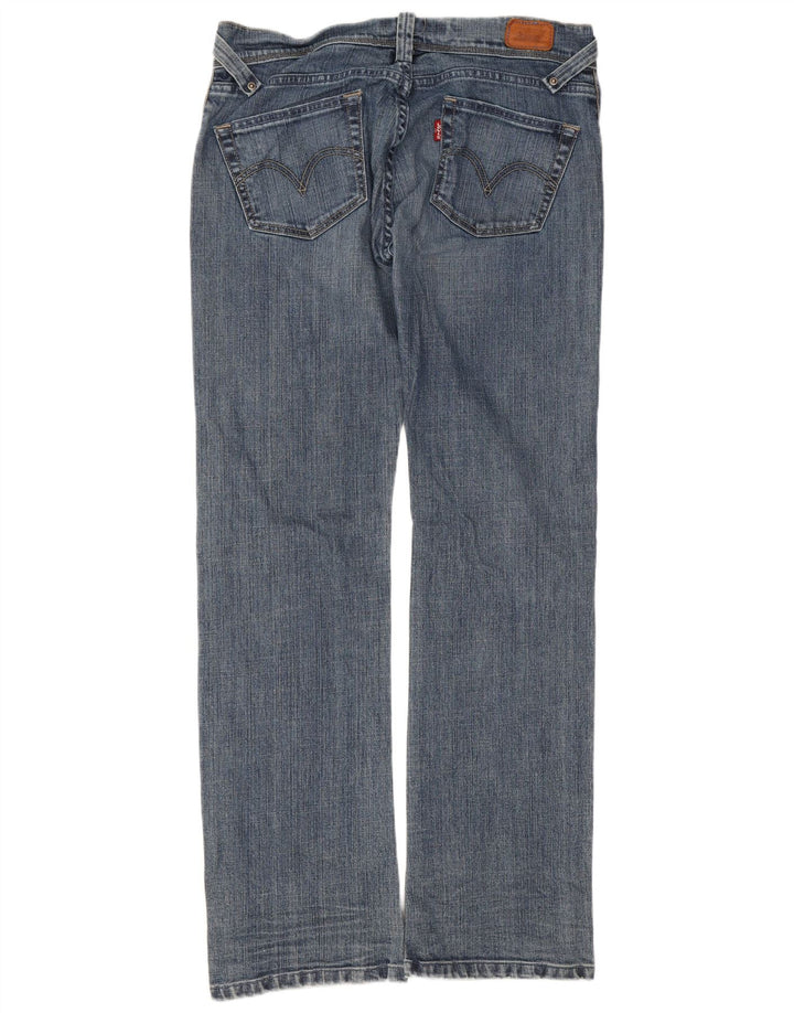 Calça jeans feminina Levi's 504 Straight W29 L32 azul algodão