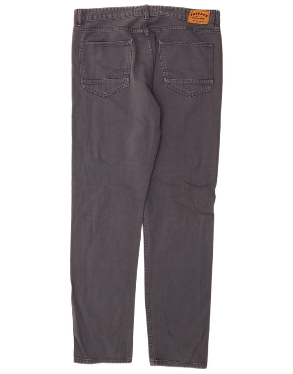 Fat Face Mens Tapered Jeans W34 L32 Algodão Cinza
