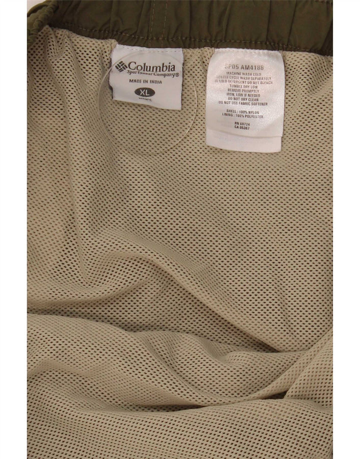 Shorts de natação masculino Columbia XL cáqui nylon