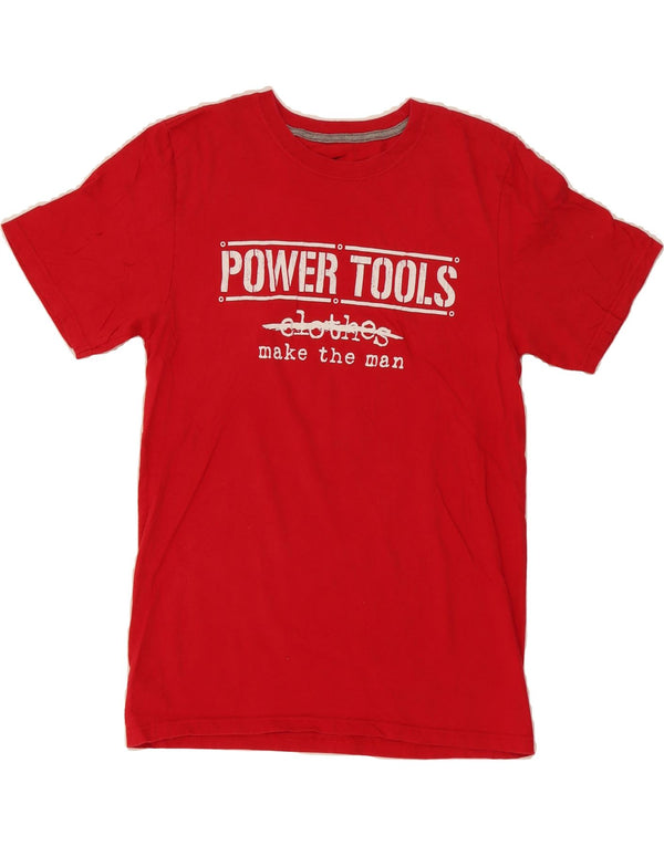 Camiseta masculina NIKE Standard Fit gráfica top pequeno algodão vermelho