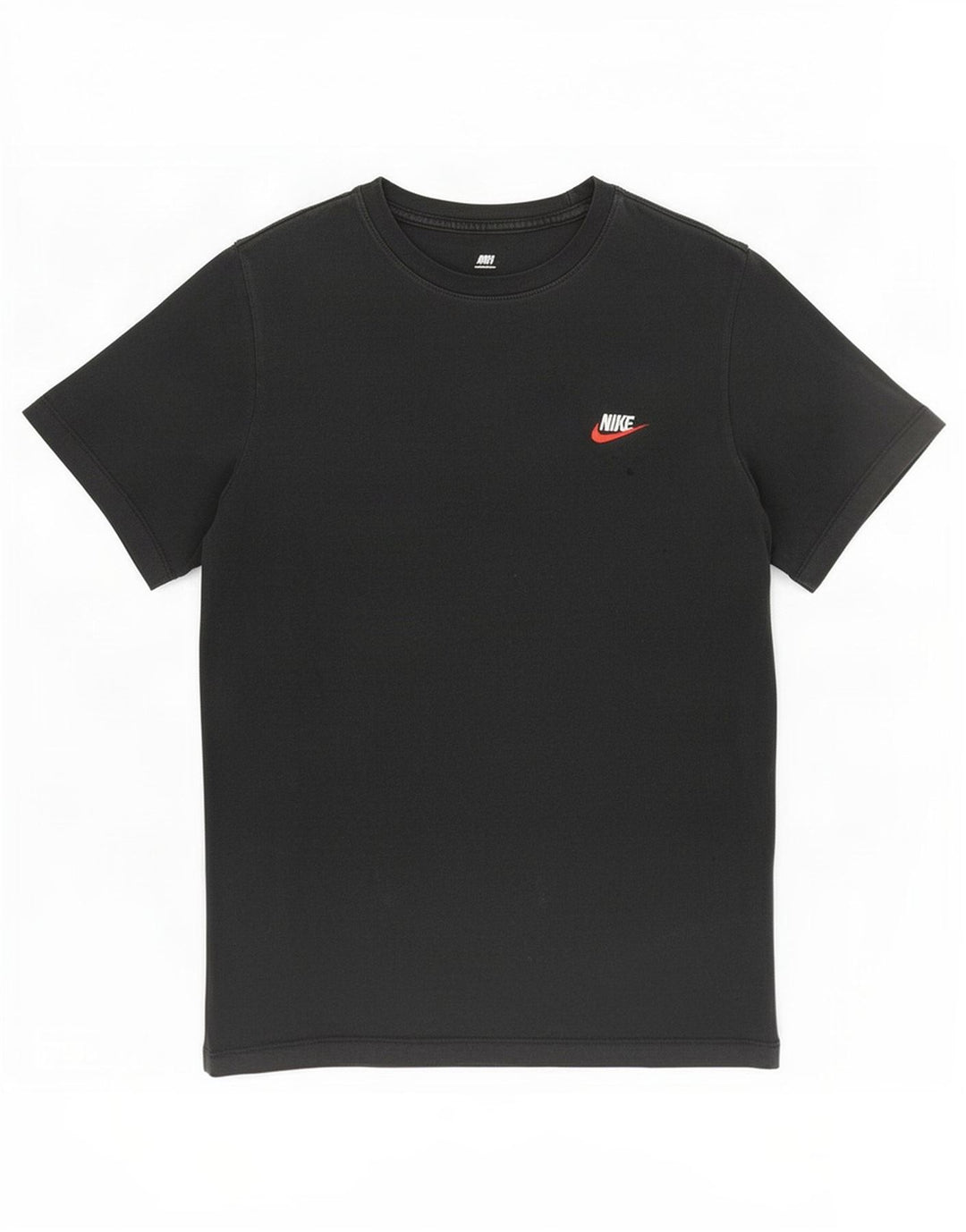 Nike Mens Camiseta Top Médio Algodão Preto